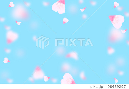 桜の花びらイラストフレーム背景 98489297