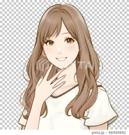 女性插畫素材 98489892