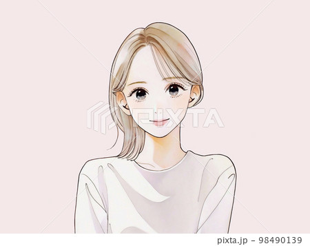 清潔感のある綺麗なお姉さん 水彩画「AI生成画像」 清潔感のある綺麗なお姉さん 水彩画「AI生成画像」 98490139