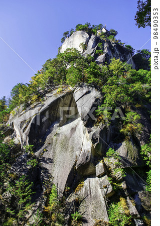 山梨県　昇仙峡　覚円峰　紅葉の風景　日本遺産 98490353