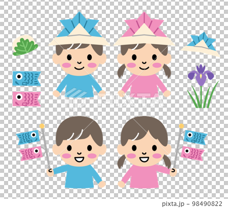 こどもの日　男の子、女の子セット 98490822