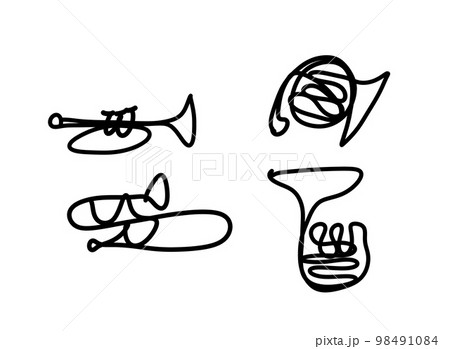 一筆書き風　管楽器セット 98491084