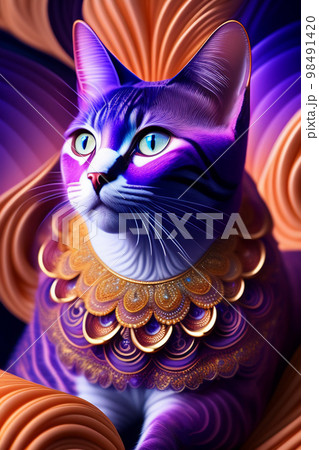 占い師風の高貴な猫 アラビアンナイトのイラスト素材 [98491420] - PIXTA