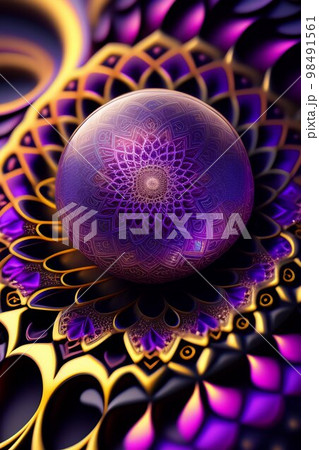 占い　水晶球　フラクタルデザイン 98491561