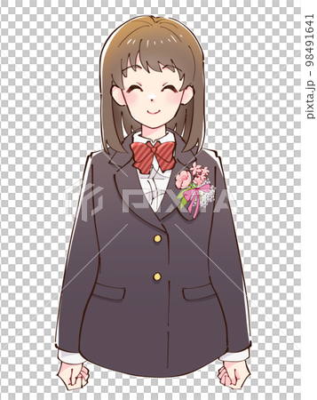 Female student with a brooch on her chest 02 98491641