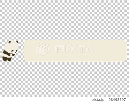 熊貓鞠躬。帶氣球 98492597