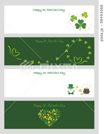 セントパトリックの日のグリーティングカードセット 98493066