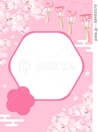 桜まつりのベクターイラスト背景(デザインテンプレート) 桜まつりのベクターイラスト背景(デザインテンプレート) 98493079