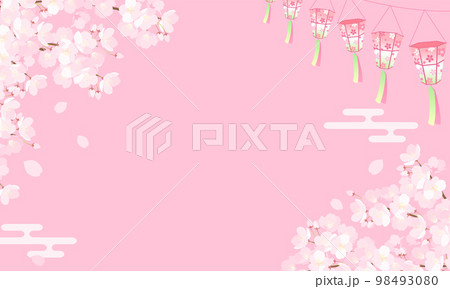 桜まつりのベクターイラスト背景(デザインテンプレート) 桜まつりのベクターイラスト背景(デザインテンプレート) 98493080