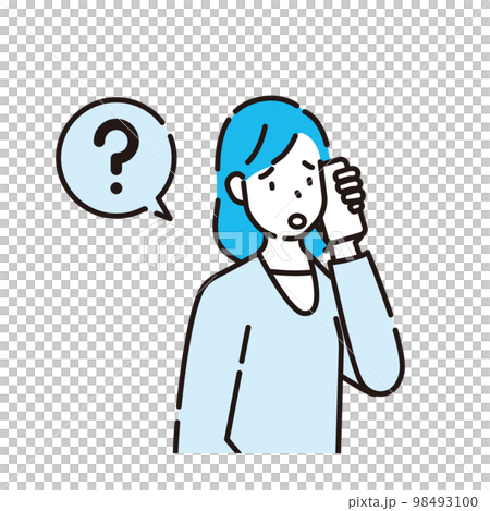 Inquiry dissatisfaction question icon 98493100
