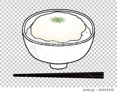 とろろかけご飯のイラスト 98494426