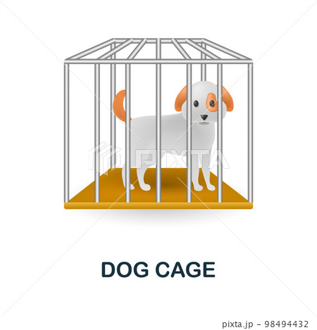 Dog Cage icon. 3d illustration from home pets collection. Creative Dog Cage 3d icon for web design, templates, infographics and more 98494432