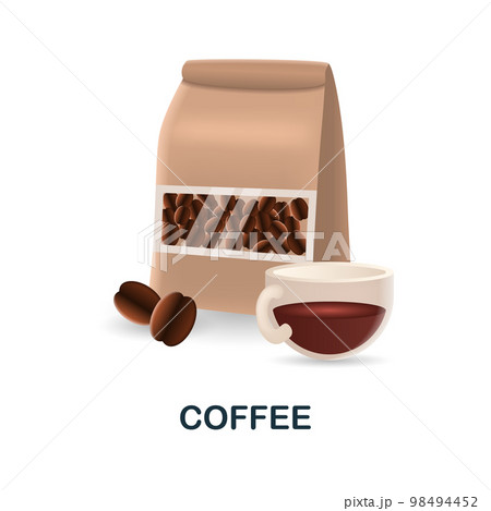 Coffee icon. 3d illustration from food market collection. Creative Coffee 3d icon for web design, templates, infographics and more Coffee icon. 3d illustration from food market collection. Creative Coffee 3d icon for web design, templates, infographics and more 98494452