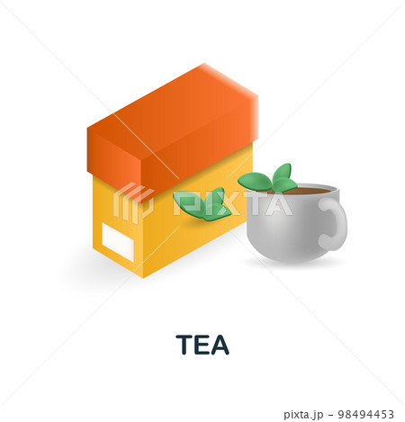 Tea icon. 3d illustration from food market collection. Creative Tea 3d icon for web design, templates, infographics and more 98494453