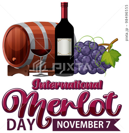 International merlot day poster design 98496555