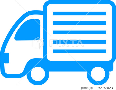 トラックのシンプルな青いイラスト 98497023