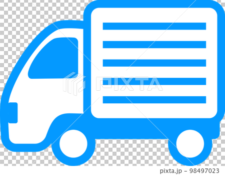 トラックのシンプルな青いイラスト 98497023