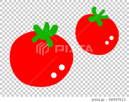 可愛的小番茄套裝/手繪插畫素材 可愛的小番茄套裝/手繪插畫素材 98497612