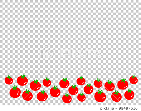 可愛的小番茄框/手繪插畫素材 98497616