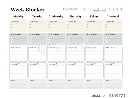 Time Blocking Planner, Time Boxing, Time Management, Printable Planner Time Blocking Planner, Time Boxing, Time Management, Printable Planner 98497714