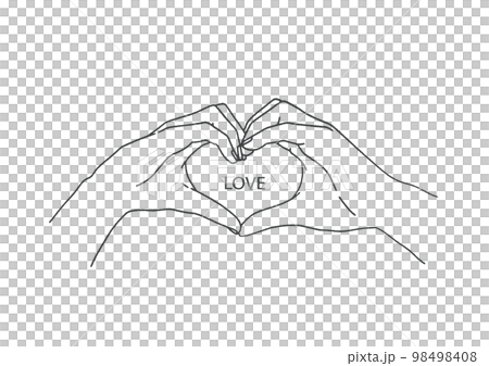 Hand made heart mark Heart hand sign LOVE Hand made heart mark Heart hand sign LOVE 98498408