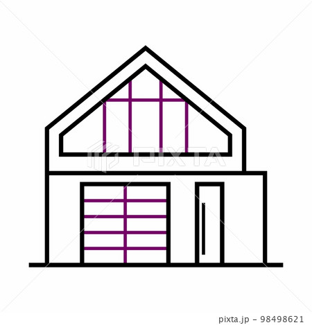 Modern double storey garage car house Modern double storey garage car house 98498621