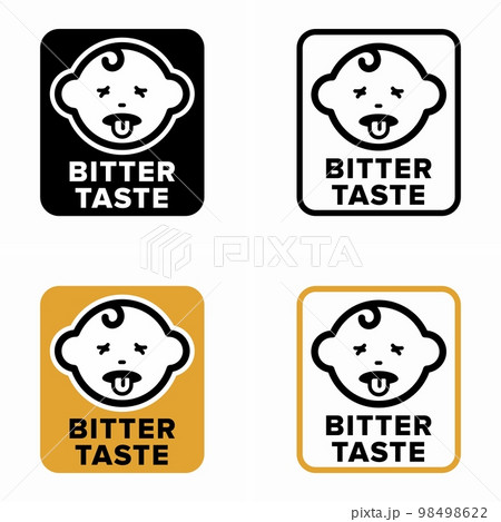 Bitter Taste vector information sign 98498622