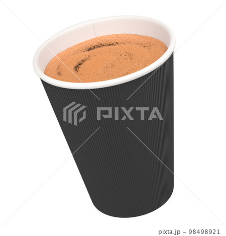 Paper coffee cup for cappuccino, americano, espresso, mocha, latte on white 98498921