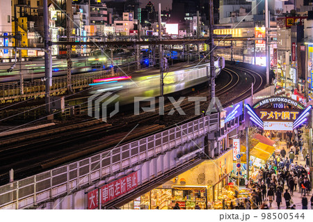 日本の東京都市景観 コロナ禍だが行動制限無し。アメ横はコロナ禍前のような賑わい… 日本の東京都市景観 コロナ禍だが行動制限無し。アメ横はコロナ禍前のような賑わい… 98500544