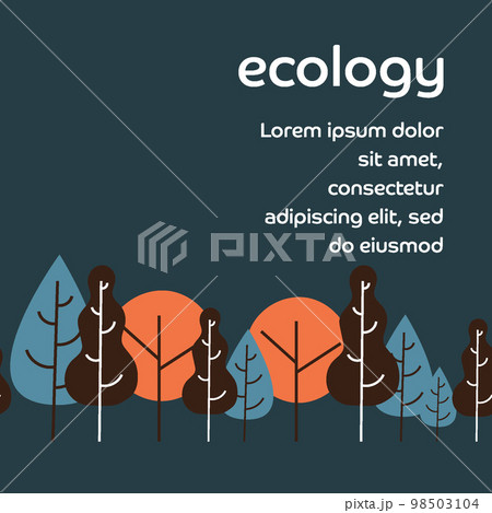 A stylish postcard about ecology, add text 98503104