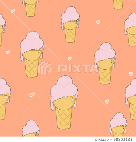 a seamless pattern with delicious ice cream 98503133