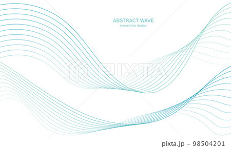 Abstract colorful wave element for design. Digital frequency track equalizer. Stylized line art background.Vector illustration.Wave with lines created using blend tool.Curved wavy line, smooth stripe Abstract colorful wave element for design. Digital frequency track equalizer. Stylized line art background.Vector illustration.Wave with lines created using blend tool.Curved wavy line, smooth stripe 98504201