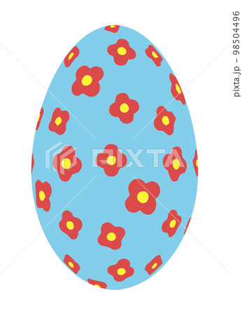 花柄のタマゴのイラスト素材 98504496