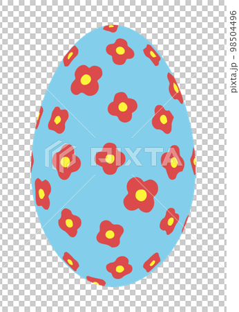 花柄のタマゴのイラスト素材 98504496
