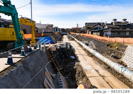 埼玉県狭山市　不老川護岸工事 98505289