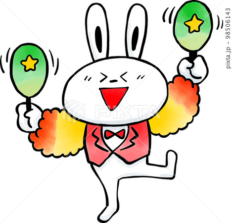 マラカスでダンスする兎03 98506143