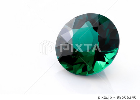 raw emeralds, gemstone jewelry isolated on white background raw emeralds, gemstone jewelry isolated on white background 98506240