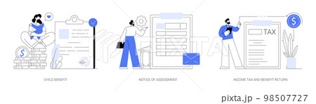 Income year abstract concept vector illustrations. Income year abstract concept vector illustrations. 98507727