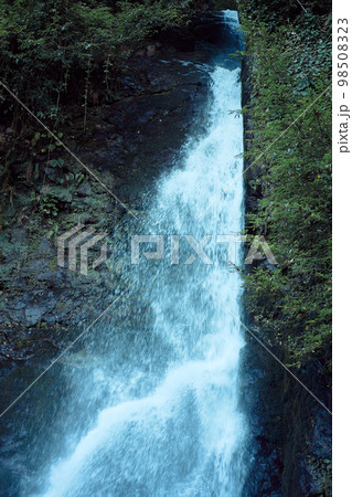 Unusual waterfall toned in blue. Unusual waterfall toned in blue. 98508323