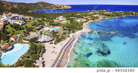 Italy summer holidyas . Sardegna island - scenic Emerald coast (costa smeralda) with most beautiful beaches Italy summer holidyas . Sardegna island - scenic Emerald coast (costa smeralda) with most beautiful beaches 98508380