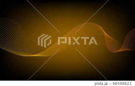 Abstract wave element for design. Digital frequency track equalizer. Stylized line art background. Colorful shiny wave with lines created using blend tool. Curved wavy line, smooth stripe. Vector. 98508621