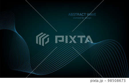 Abstract wave element for design. Digital frequency track equalizer. Stylized line art background. Colorful shiny wave with lines created using blend tool. Curved wavy line, smooth stripe. Vector. Abstract wave element for design. Digital frequency track equalizer. Stylized line art background. Colorful shiny wave with lines created using blend tool. Curved wavy line, smooth stripe. Vector. 98508673