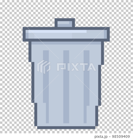 pixel illustration of trash can 98509409