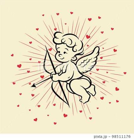 cupid shooting people with arrows
