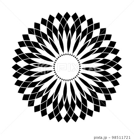 Abstract Decorative Geometric Radial Circle Pattern. 98511721