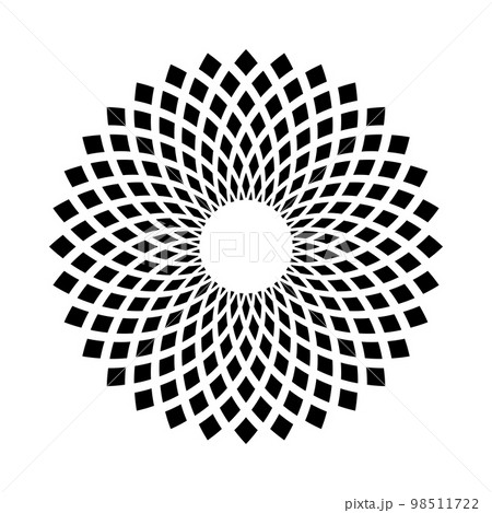 Abstract Decorative Geometric Radial Circle Pattern. 98511722