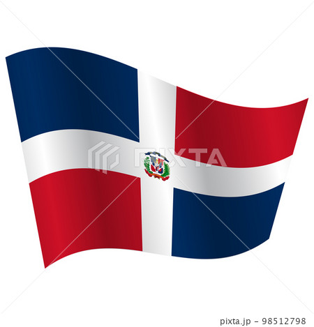 Flag of the country Dominican Republic on white background. Exact colors Flag of the country Dominican Republic on white background. Exact colors 98512798