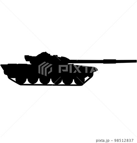 Military tank silhouette design on a white background Military tank silhouette design on a white background 98512837