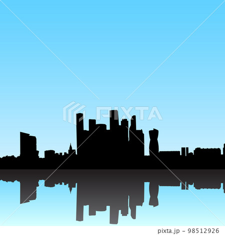 Moscow city silhouette skyline skyscrapers moscow city 98512926