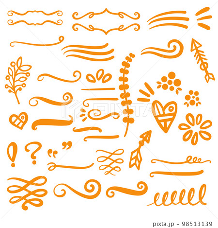 Orange Swirls Swash Logo Ornament Designs Orange Swirls Swash Logo Ornament Designs 98513139
